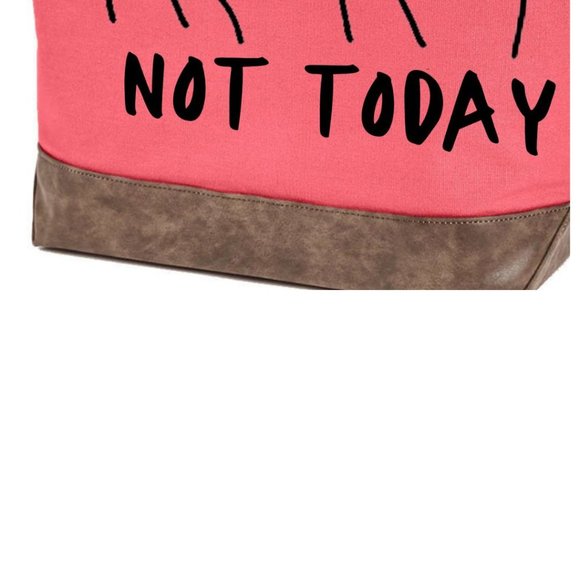 Not today quality canvas tote bag by Authentic pigment - Picture 3 of 5